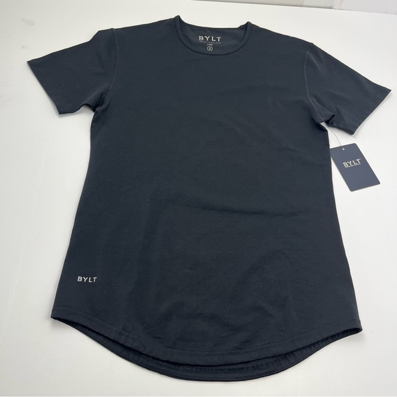 BYLT Basics Other - BYLT Lux Drop Cut Short Sleeve Shirt Top Mens Size Small Black Athletic Gym NEW